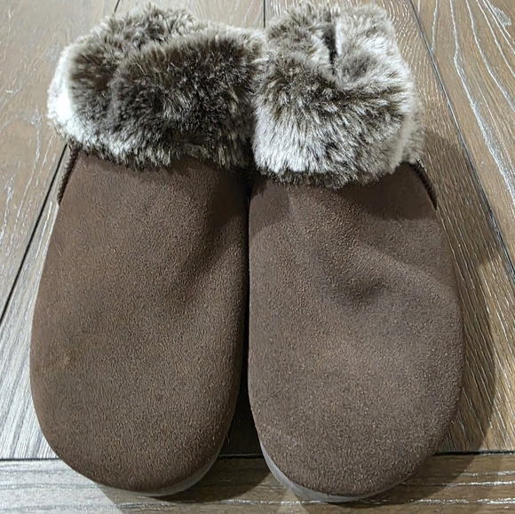 Skechers Tone Ups Suede Faux Fur Lined Clogs, Women's Size 9 - Picture 4 of 12